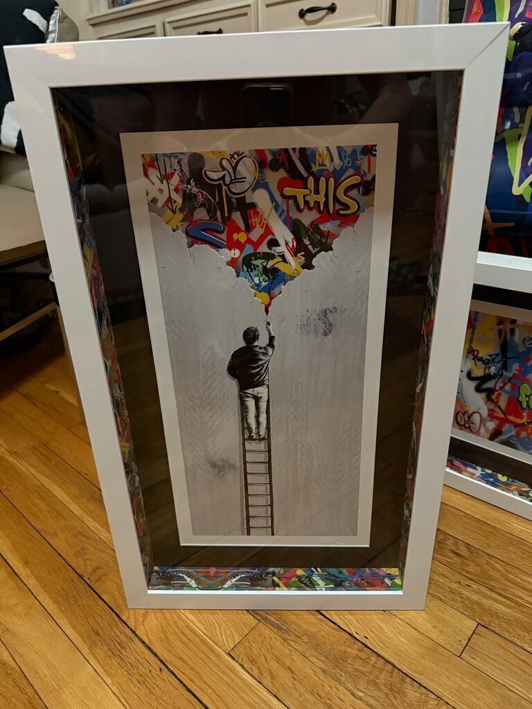 The Crack & Sneak Peek (framed in Shadow Box with “Whatson spacers”)
