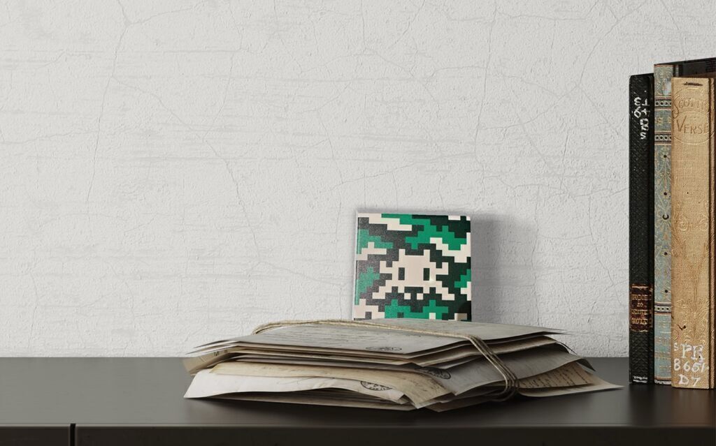 Terra cotta tile with paint in aluminum packaging
