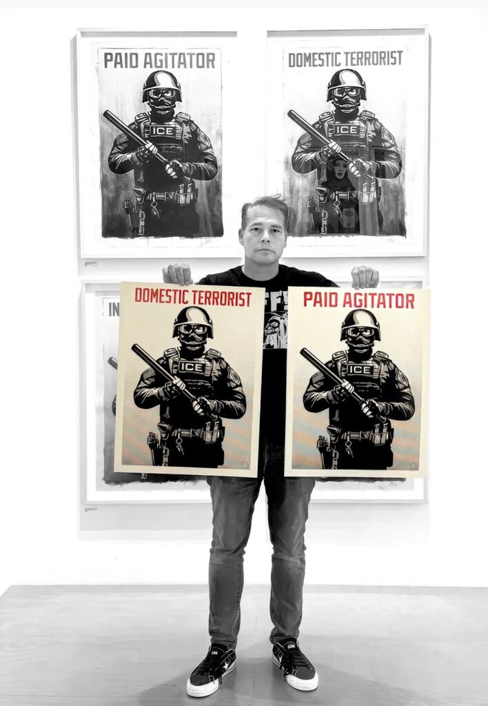 Projection Mirror (Domestic terrorist, paid agitator) Diptych