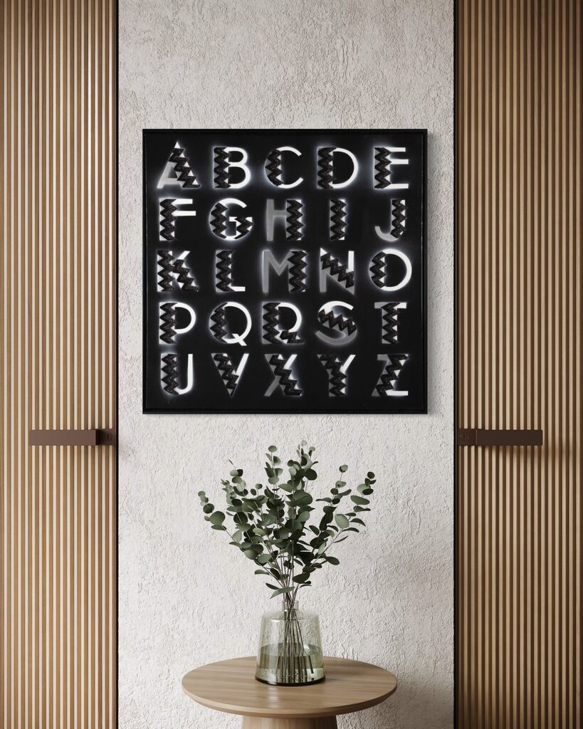 ART DECO WITH BLACK GLITTER