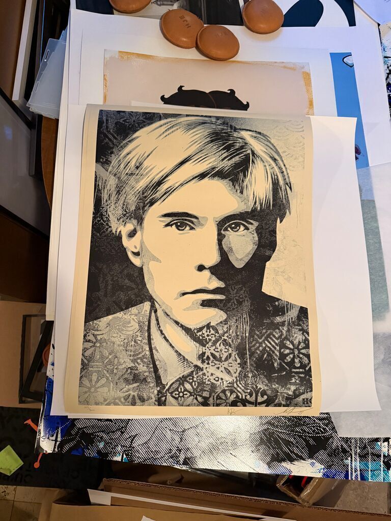 Andy Warhol Collages Diptych (TWO PRINTS, COLOR & SILVER EDITIONS)