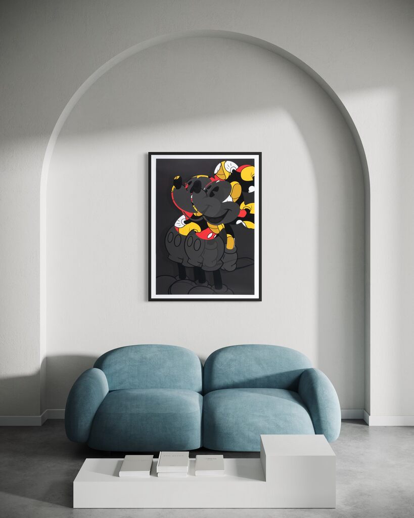 Double Mickey (Kick Black) Unique print