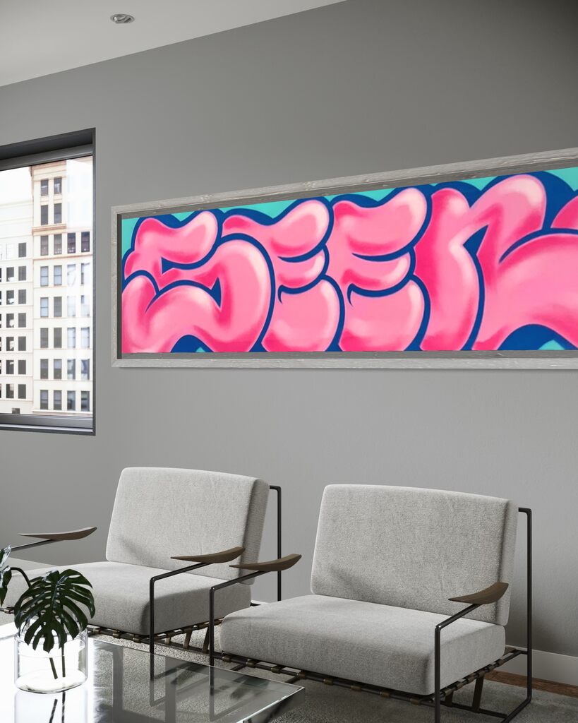 XL Jumbo Bubble Tag (Bubblegum & Blue)