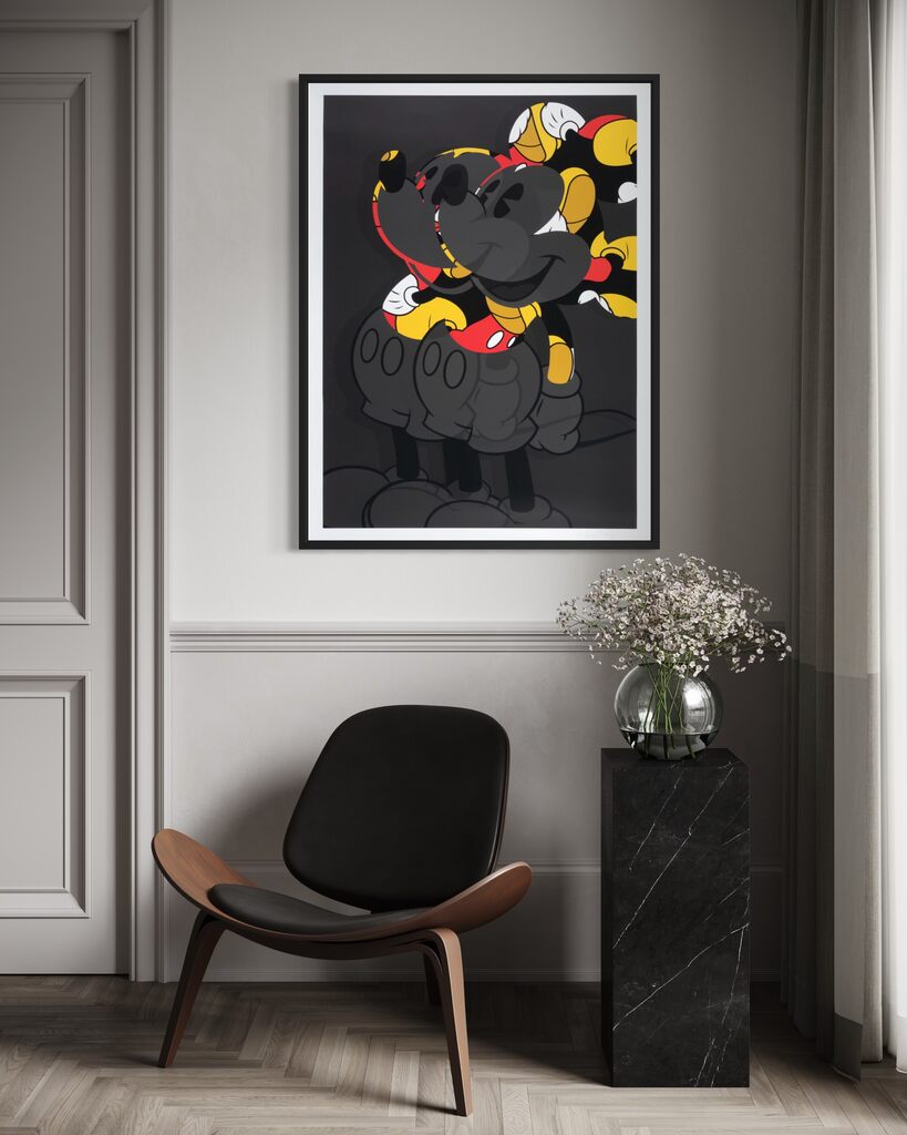 Double Mickey (Kick Black) Unique print