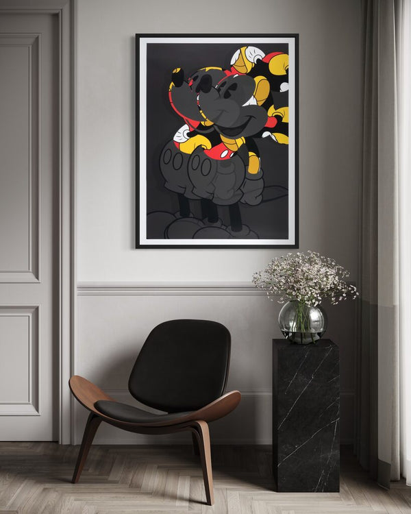 Double Mickey (Kick Black) Unique print