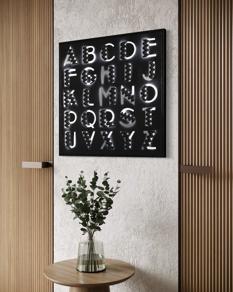ART DECO WITH BLACK GLITTER
