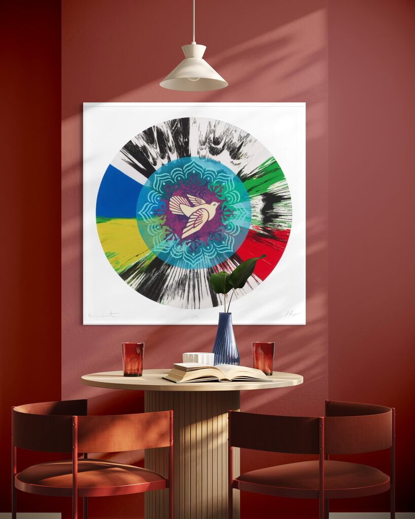 Beautiful Optimistic Peace and Love Dove Spin Painting (The Hope Paintings)