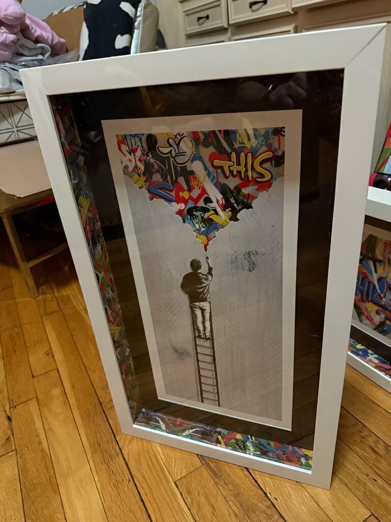 The Crack & Sneak Peek (framed in Shadow Box with “Whatson spacers”)