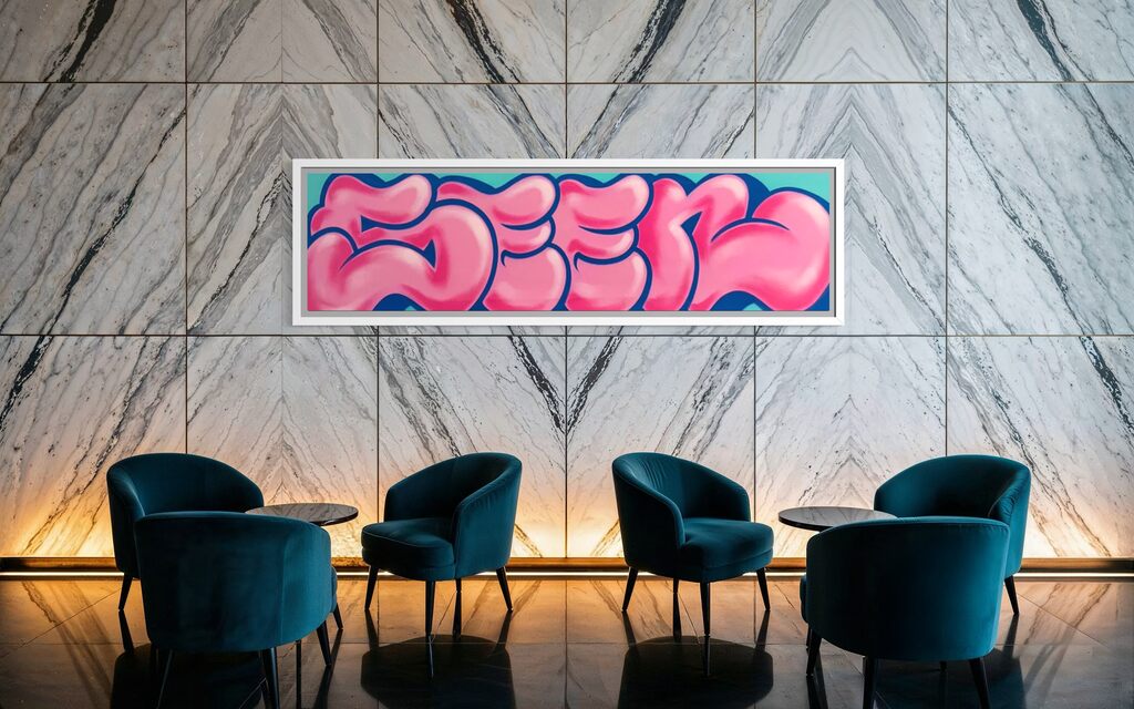 XL Jumbo Bubble Tag (Bubblegum & Blue)