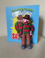 Spooky Slawn Halloween Figure Set (Frank, Sleddy & Ghost) with mini prints.