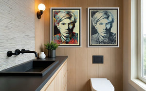 Andy Warhol Collages Diptych (TWO PRINTS, COLOR & SILVER EDITIONS)