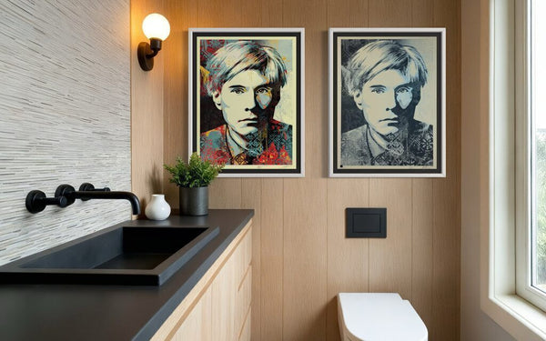 Andy Warhol Collages Diptych (TWO PRINTS, COLOR & SILVER EDITIONS)