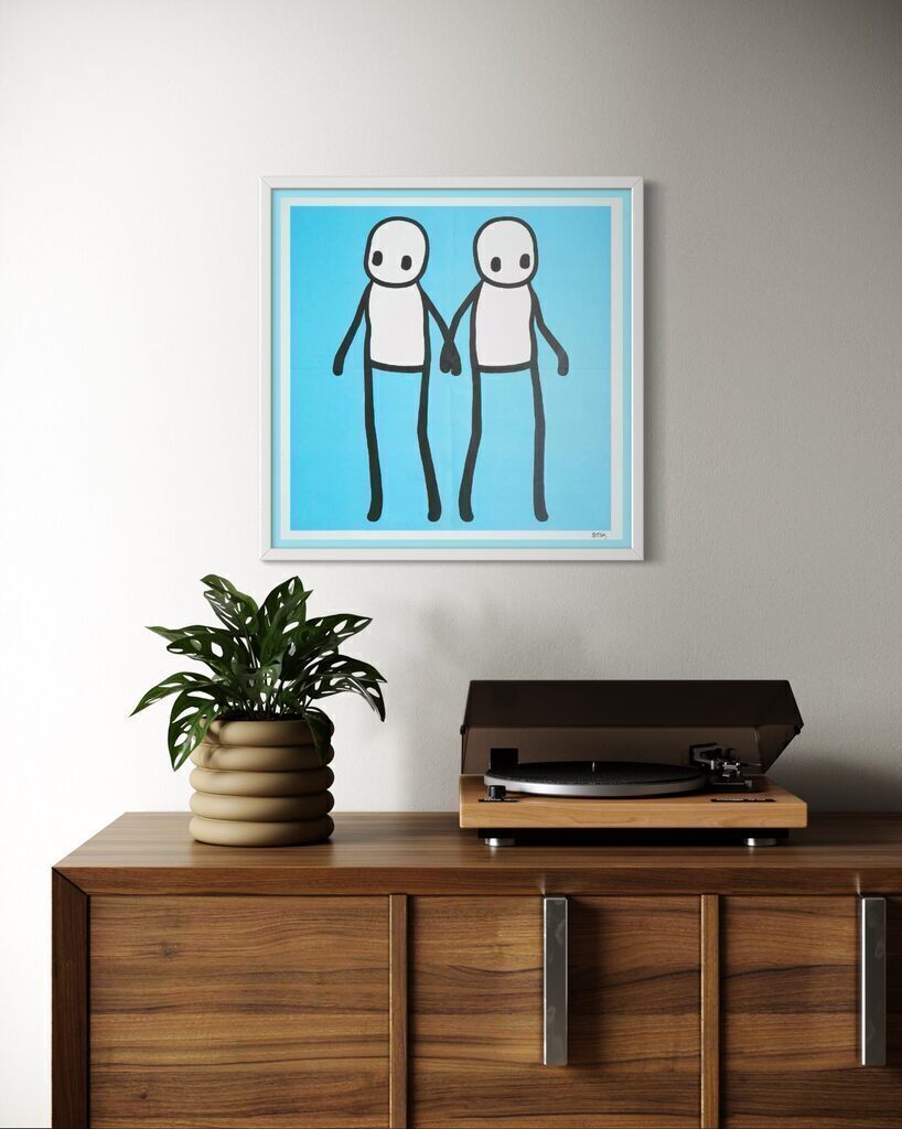 Holding Hands (Hand Signed, Blue Variant)