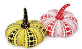 Set of Two Polka Dot Pumpkins (LARGE SIZE, PLUSH, RED WHITE & YELLOW BLACK)