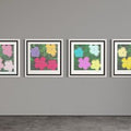 Warhol Flowers Suite ( four prints framed) “Fame”, “Beauty”, “Art” , “Love”