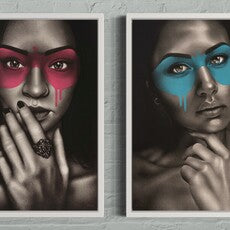 UNUKAUSAY & HAICONCA (Turquoise & Pink Triptych - TWO PRINTS)