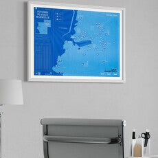 INVASION PLANETE MARSEILLE (Map, Signed, never folded) Framed