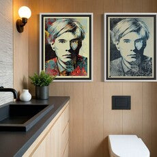 Andy Warhol Collages Diptych (TWO PRINTS, COLOR & SILVER EDITIONS)