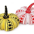 Set of 2 Plush Pumpkin (Red White and Yellow Black))