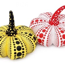 Set of 2 Plush Pumpkin (Red White and Yellow Black))