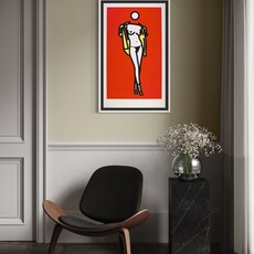 Woman taking off man's shirt. 5 (Framed)