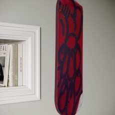 SLAWN Skate Deck Painting (Red & Purple)