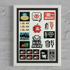 Big Apple (NYC) silkscreen sticker sheet( signed and dated, Stuck up Vol. 2)