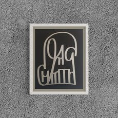 Timeless Skull (silver & black on canvas)