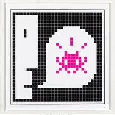 ALERT, SYSTEM INFECTED  (Pink Variant/ Framed in Perspex)