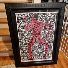 INTO '84 (VINTAGE HARING/SHAFRAZI EXHIBITION LITHOGRAPH)