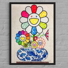 Flowers in a Blue Vase