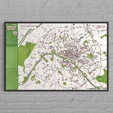 Invasion map of Paris (V3.0) Hand Signed & Dated with drawing
