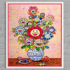 Longing for Zao Wou-Ki's Flower Painting (flowers in a vase)